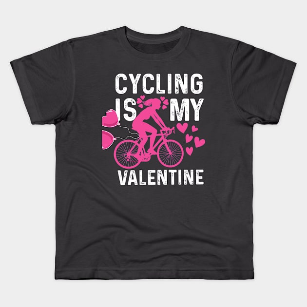 Cycling is Valentine's Day with Pedal Passion Design Kids T-Shirt by click2print